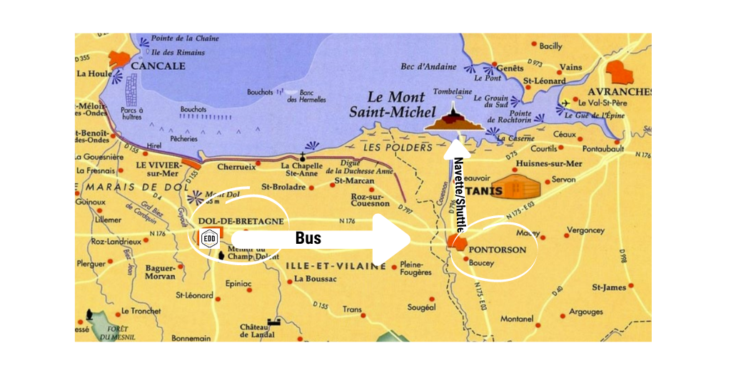 carte baie mont saint Michel